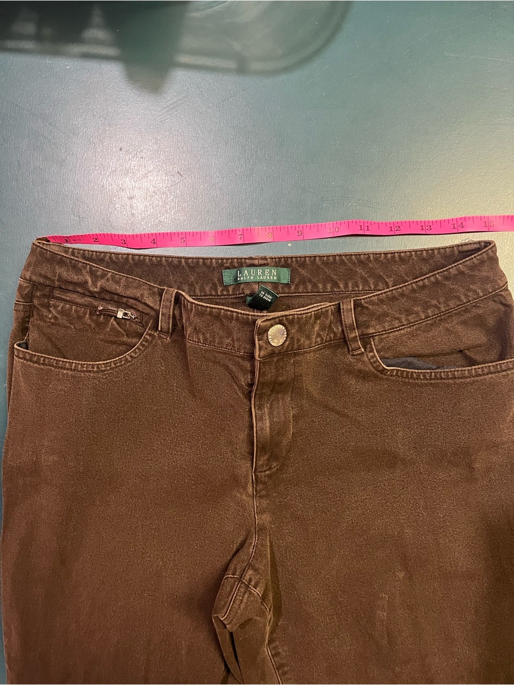 Lauren Ralph Lauren Dark Rust Brown Straight Jeans (392) - Picture 12 of 12